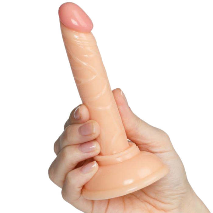 5.7  Realistic Flesh Silicone Dildo Butt Plug With Suction Cup