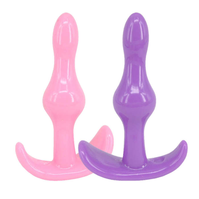 Purple Or Pink Silicone Anal Bead - 2 Or 3 Beads Available