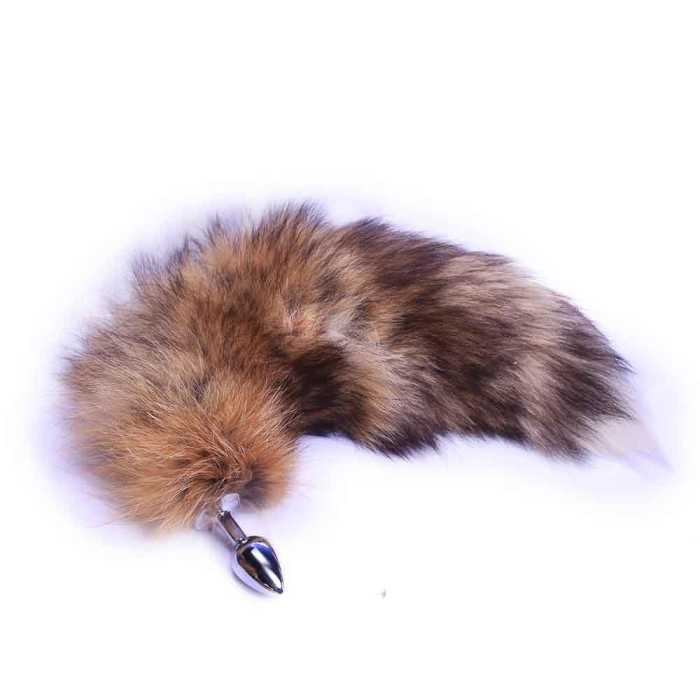 Wolf Tail Stainless Steel, Light Brown With White Tip 17 