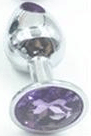 Jeweled Stainless Steel Princess Plug, 12 Colors 3 