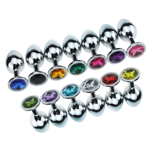 13 Colors Jeweled 2  Metal Plug
