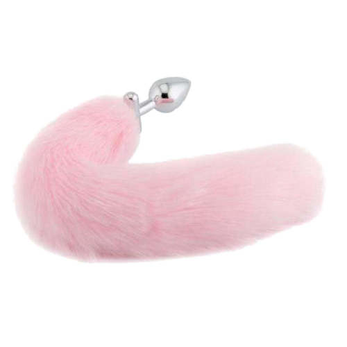 18  Shapeable Pink Fox Tail Plug