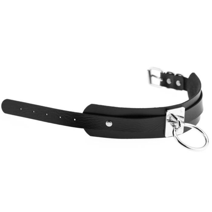 Restraints Of Passion Leather Collar With Leash Ring
