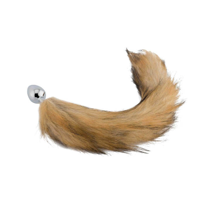 Fox Tail Metal Plug, Brown 18 
