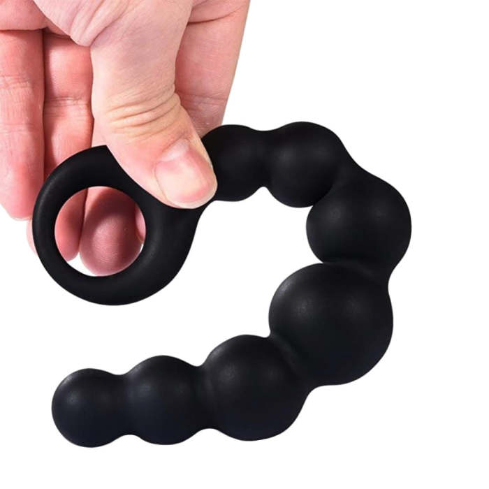 7  Silicone Anal Beads With Pull Ring