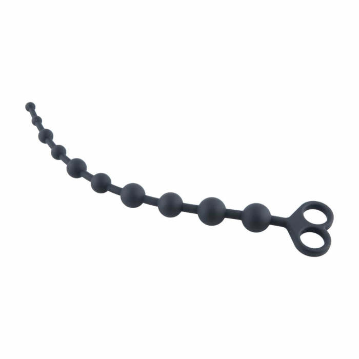 Small Silicone Anal Beads With A Two Hole Pull Ring