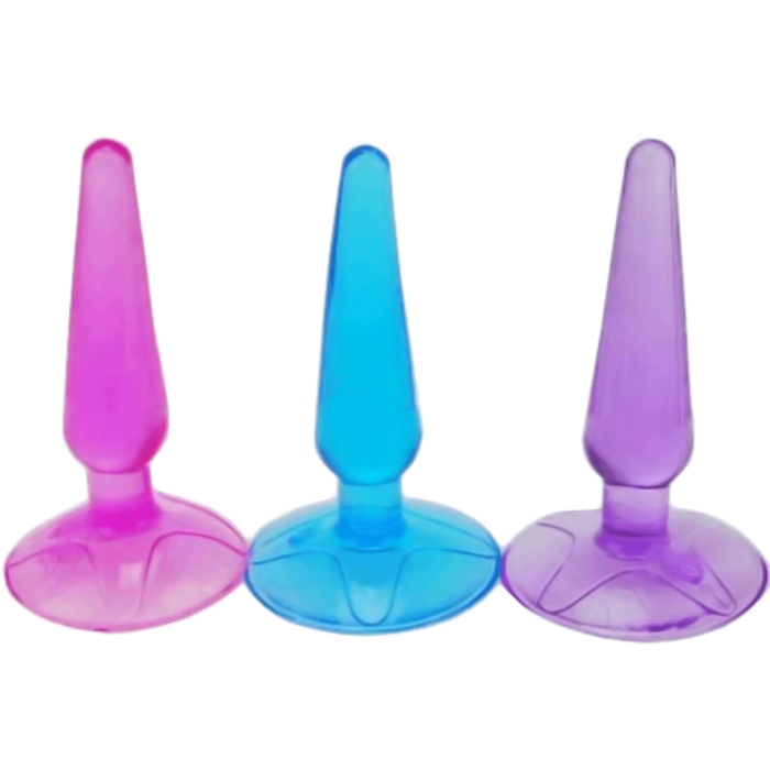 4  Soft Jelly Anal Plug Suction Cup