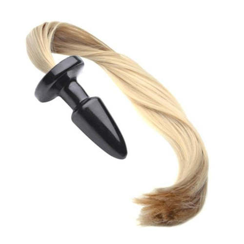 20  Tail Plug Blonde Pony Silicone