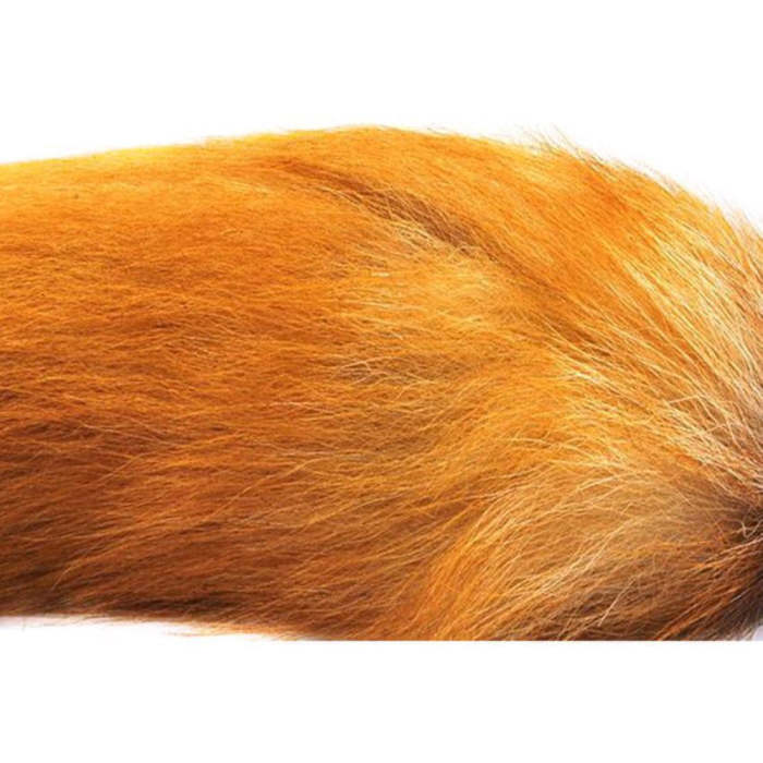 16  Orange Brown Fox Tail Silicone Plug