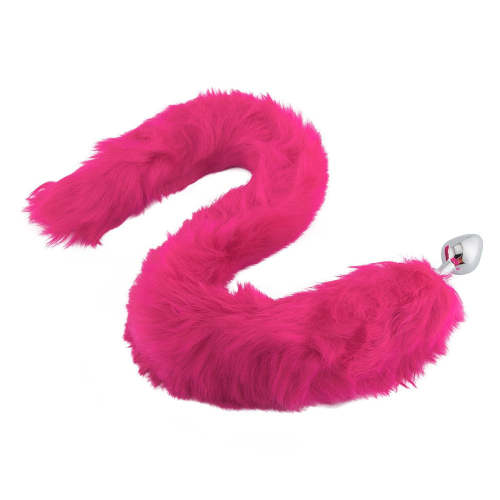 32  Pink Fox Tail Plug