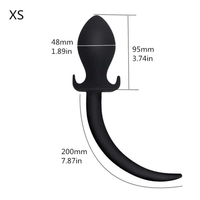 Dog Tail 4 Silicone Plug Sizes Available