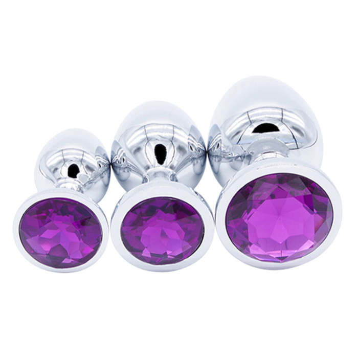 15 Colors Jeweled Stainless Steel Princess Plug