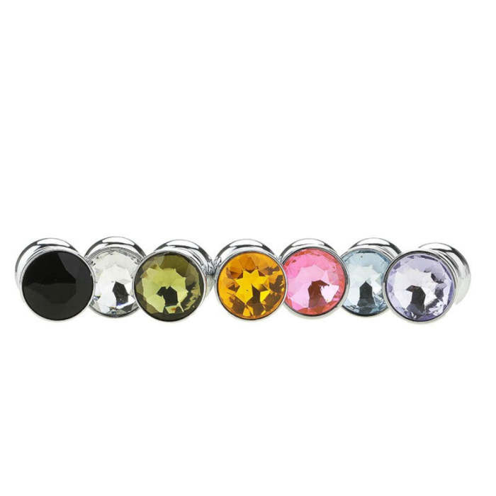 2 Colors Jeweled Spiral Beads Aluminum Alloy Princess Plug