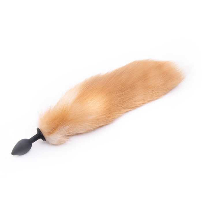 Fox Tail Silicone Plug, Light Brown 17 