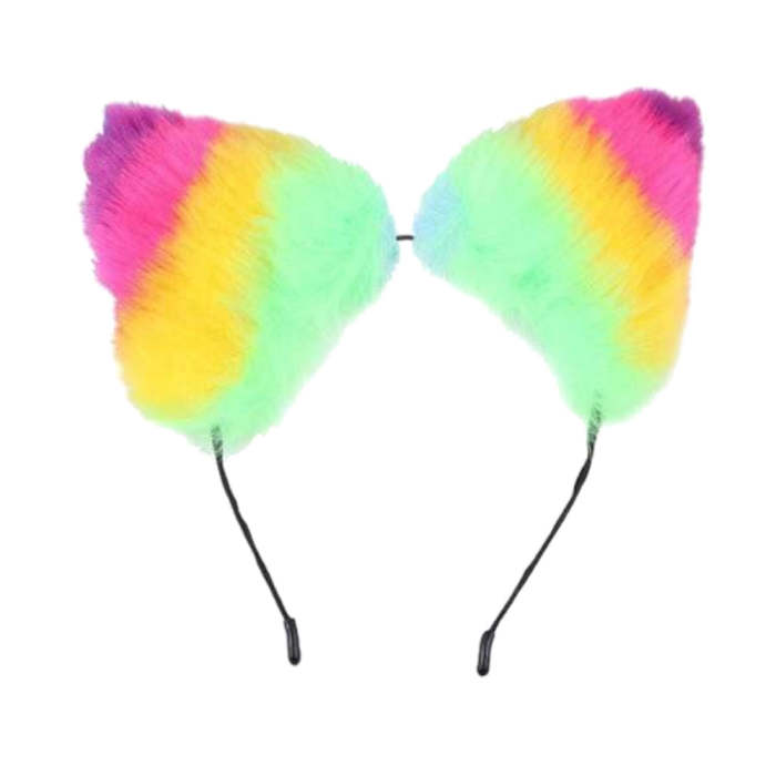Rainbow Colored Cat Ears