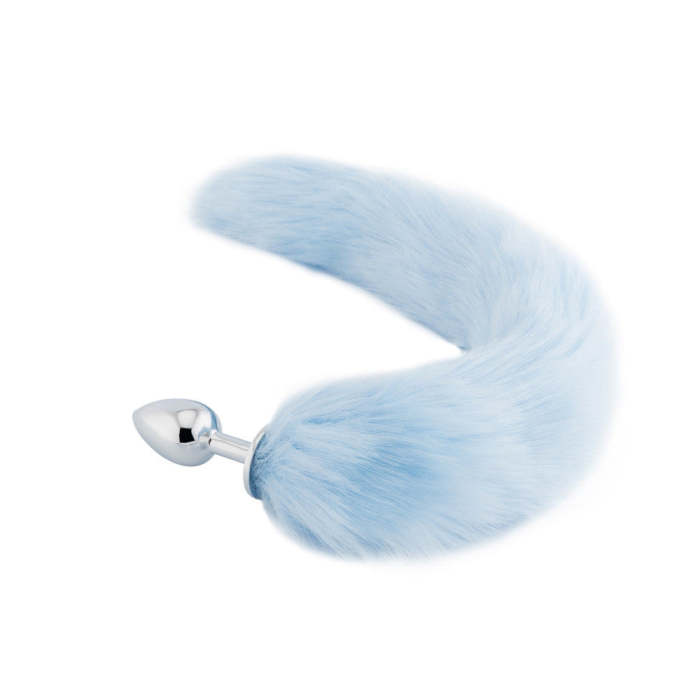 18  Light Blue Fox Tail Plug