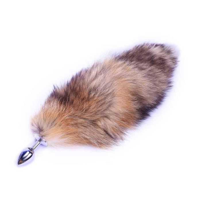 Wolf Tail Stainless Steel, Light Brown With White Tip 17 