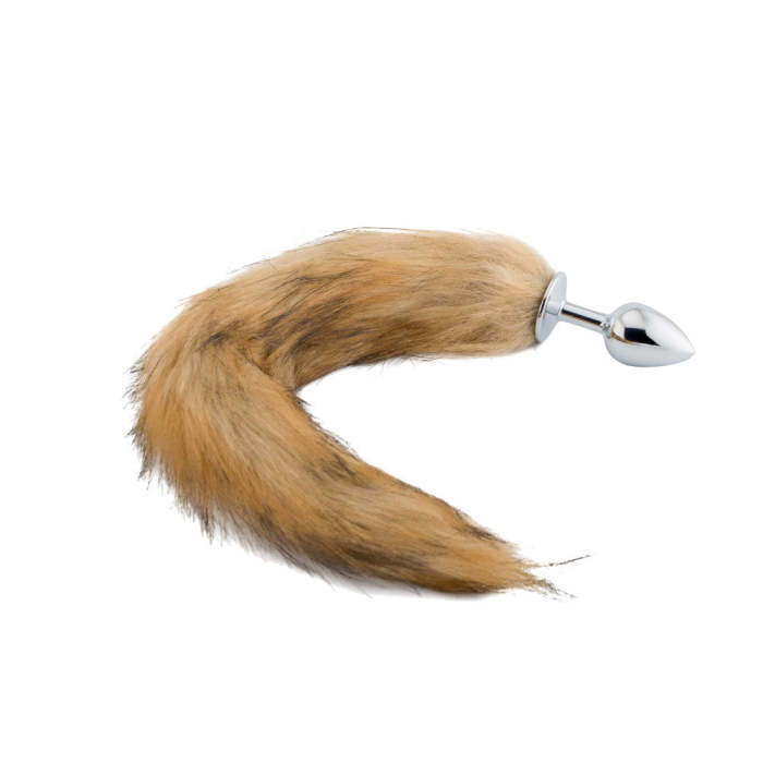 Fox Tail Metal Plug, Brown 18 