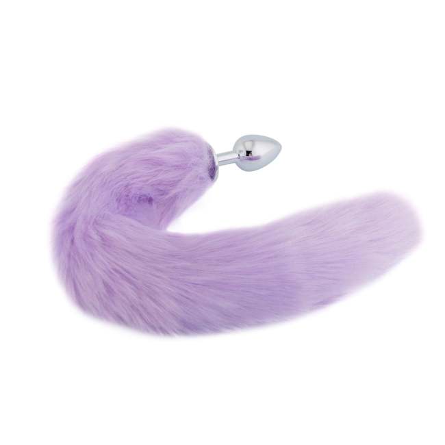 18  Purple Fluffy Fox Tail Plug