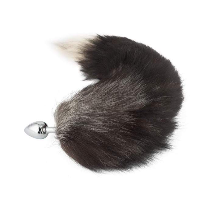 16  - 18  Dark Grey Cat Tail With Princess-Type Plug
