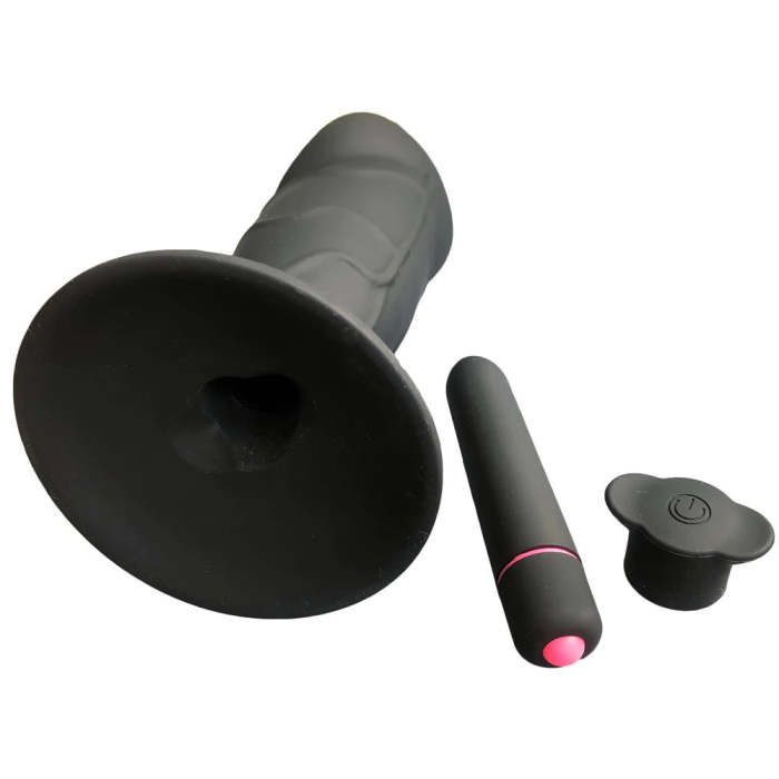 6.3  Big Black Vibrating Butt Plug With Suction Cup