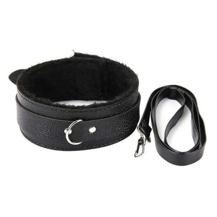 My Little Secret Leather Collar With Leash