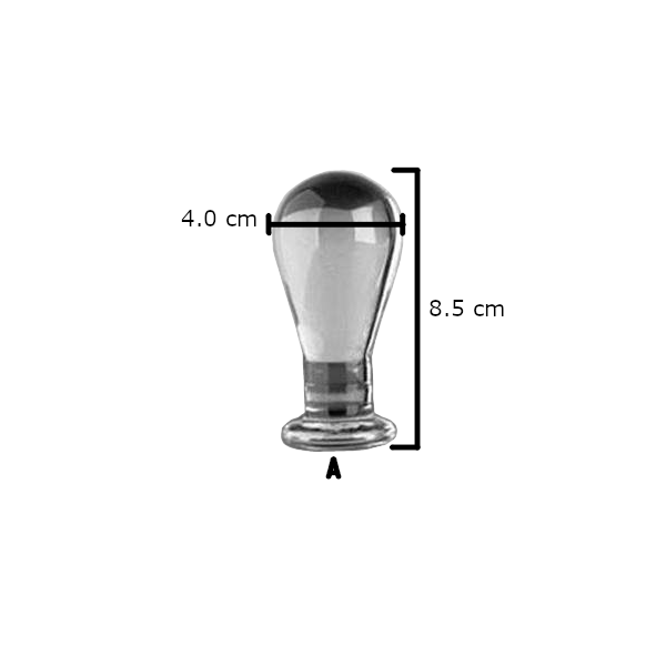 3 Sizes Transparent Glass Plug