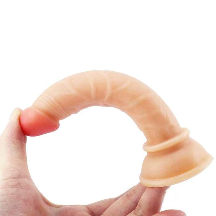 5.7  Realistic Flesh Silicone Dildo Butt Plug With Suction Cup