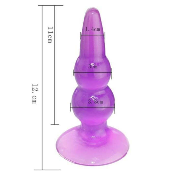 4.7  Conical Soft Silicone Butt Plug With Suction Cup