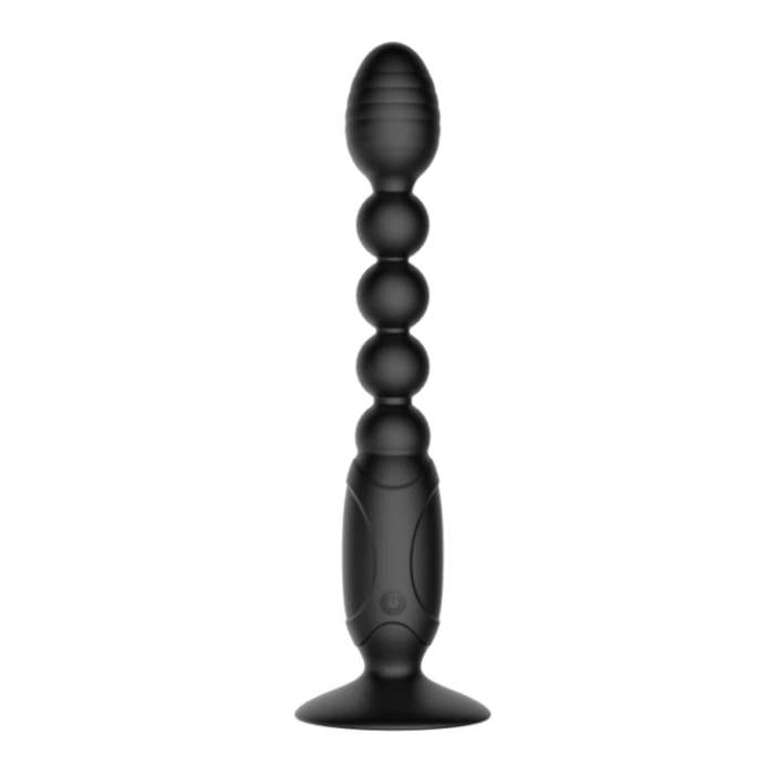 7.8  Vibrating Black Beaded Plug With Suction Cup