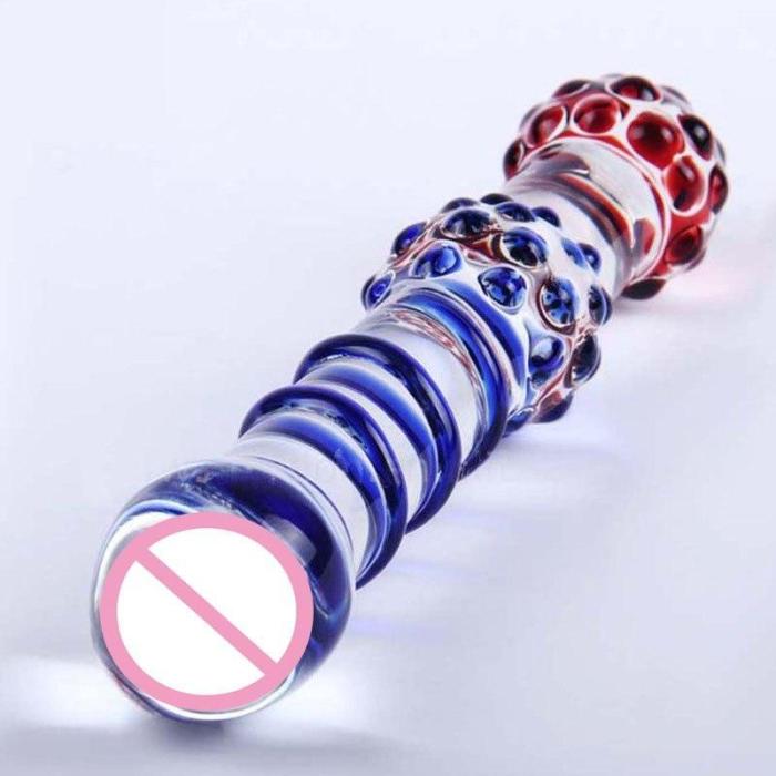 7  - 10.9  Colorful Glass Crystals Butt Plug