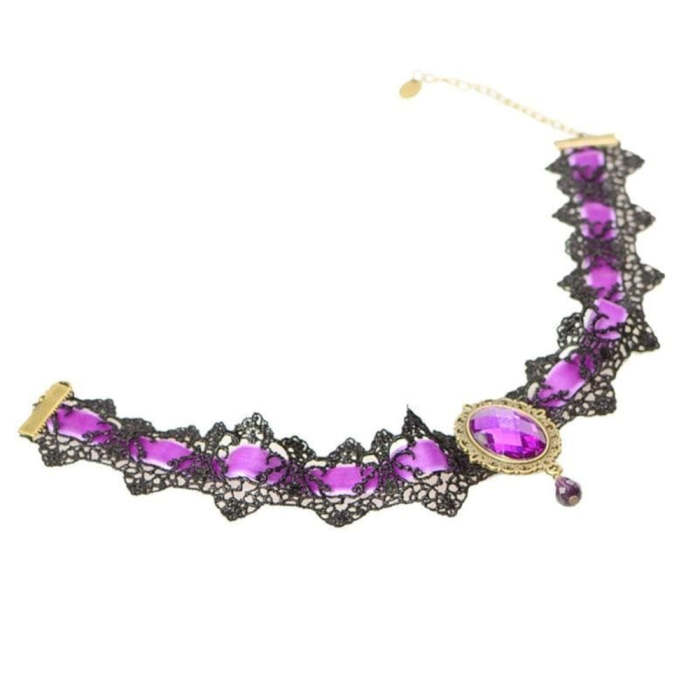 Innocent Lolita Jeweled Lace Collar
