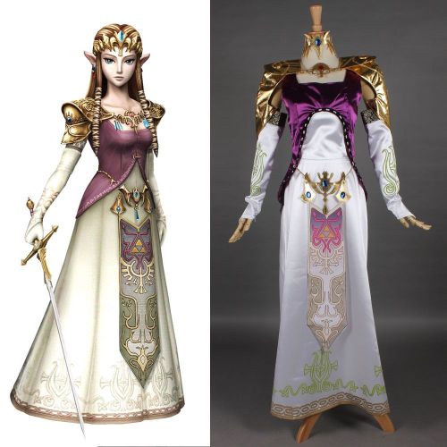 Princess Zelda Cosplay Costume (Purple) From The Legend Of Zelda: Twilight Princess Custom In Any Size