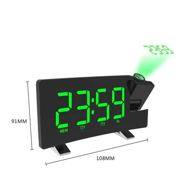 Led Digital Alarm Clock Watch Table Electronic Desktop Clocks Usb Wake Up Fm Radio Projector Bedroom Snooze Function Alarm