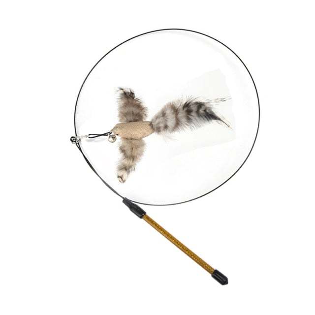 Simulation Bird Interactive Cat Toy Funny Feather Bird With Bell Cat Stick Toy For Kitten Playing Teaser Wand Toy Cat Supplies