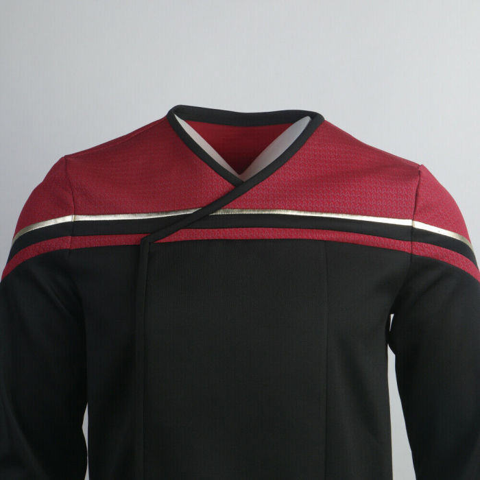 Star Trek Picard 2 Captain Admiral Red Uniforms Cosplay Starfleet Shirt Costumes