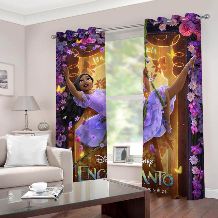 2 Panels Encanto Curtains Blackout Window Drapes For Room Decoration