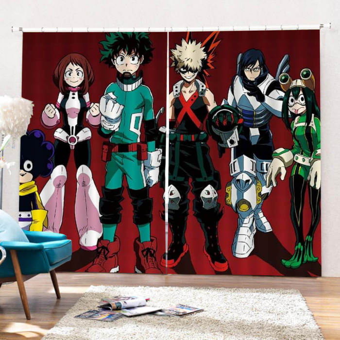 My Hero Academia Curtains Cosplay Blackout Window Drapes For Room Decoration