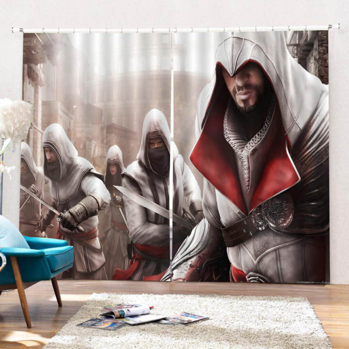 Assassin'S Creed Curtains Blackout Window Drapes For Room Decoration