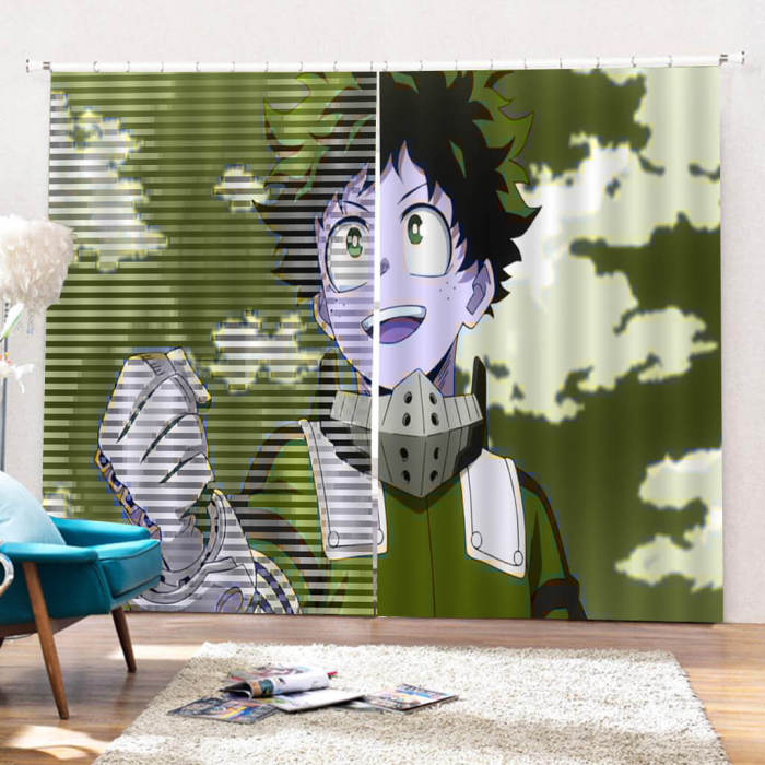 My Hero Academia Curtains Cosplay Blackout Window Drapes For Room Decoration