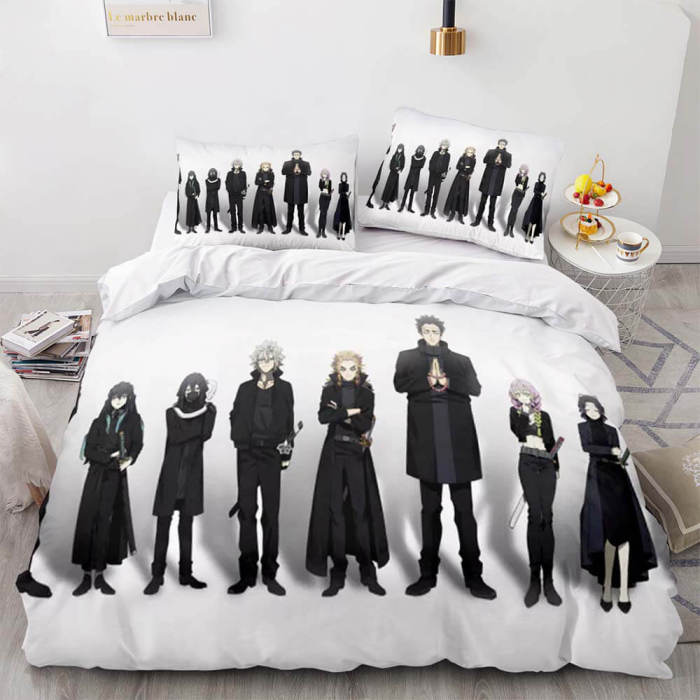 Demon Slayer Bedding Set Cosplay Duvet Cover Bed Sheet Without Filler