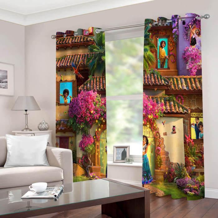 2 Panels Encanto Curtains Blackout Window Drapes For Room Decoration