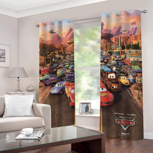  Cars Curtains Cosplay Blackout Window Drapes For Room Decoration