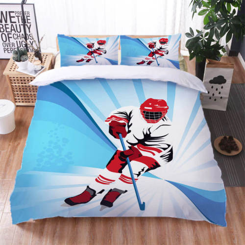 Skiing Sports Bedding Set Quilt Duvet Cover Bed Sheet Sets