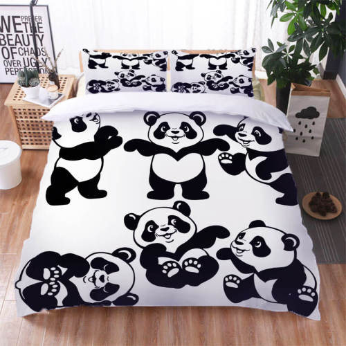 Panda Pattern Bedding Set Quilt Duvet Cover Bed Sheet Bed Sets