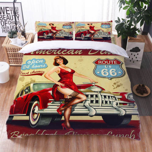 Classic Retro Style Bedding Set Quilt Duvet Cover Bed Sheet Sets