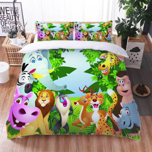 Animal World Bedding Set Quilt Duvet Cover Bed Sheet Sets