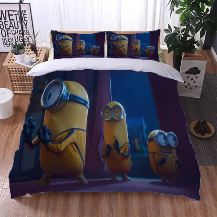 Minions The Rise Of Gru Bedding Set Quilt Duvet Cover Bed Sheet Sets