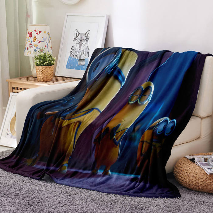 Minions The Rise Of Gru Flannel Fleece Blanket Throw Cosplay Blankets