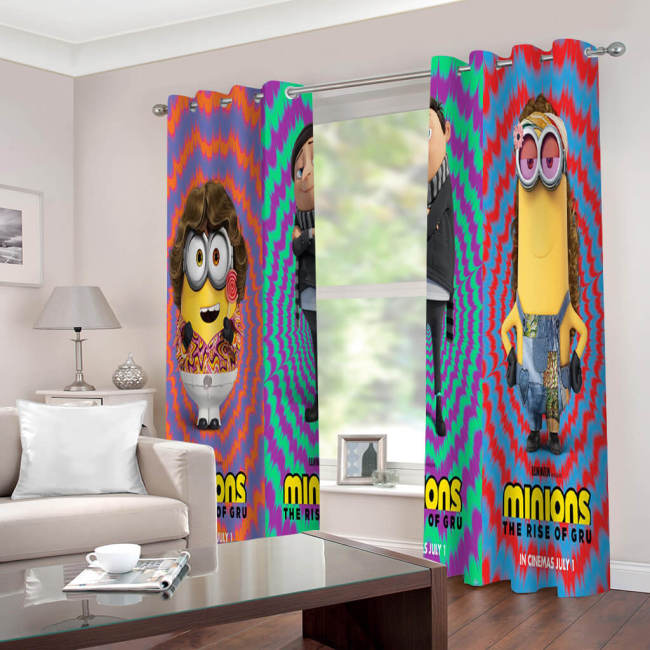 Minions The Rise Of Gru Curtains Cosplay Blackout Window Drapes